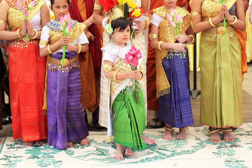 Cambodian dancer in traditional costume